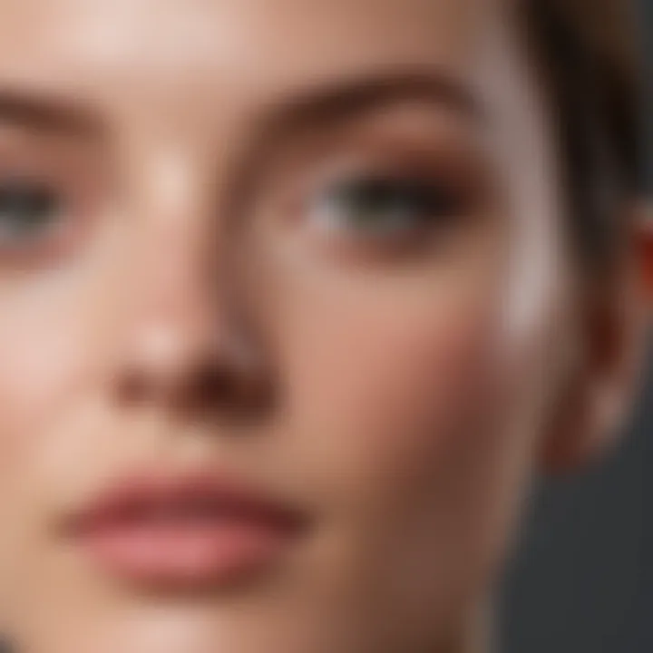 Close-up of retinol A serum on skin