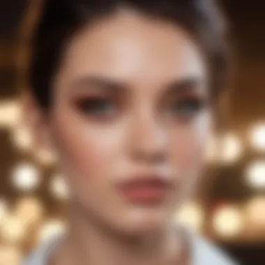 Signature Looks from Beauty Influencers A digital screen displaying popular beauty influencers and their signature looks