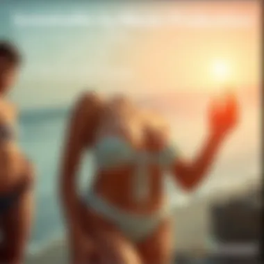 Infographic showcasing sustainability efforts in bikini production