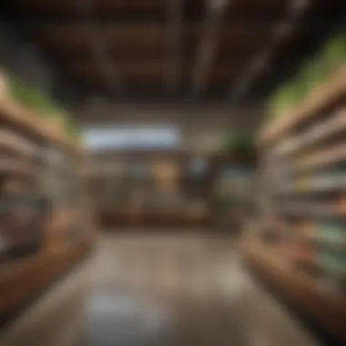 A serene Whole Foods store interior featuring beauty products