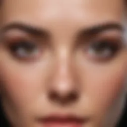 A close-up of perfectly shaped eyebrows showcasing various styles.