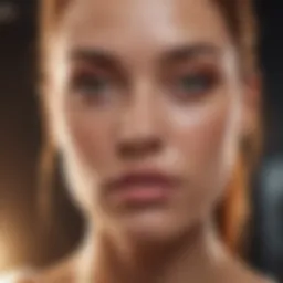 Radiant skin enhanced with highlighter