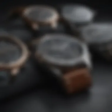 A collection of watches displayed on a stylish surface.