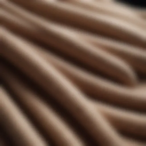 Luxurious texture of cashmere fiber