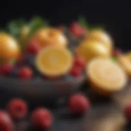 Vibrant fruits rich in antioxidants