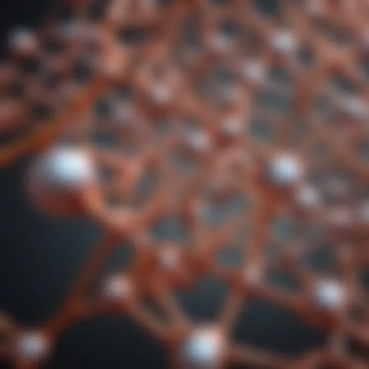 Illustration depicting the molecular structure of keratin