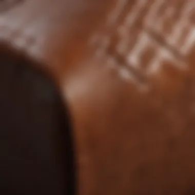 Close-up of high-quality leather texture