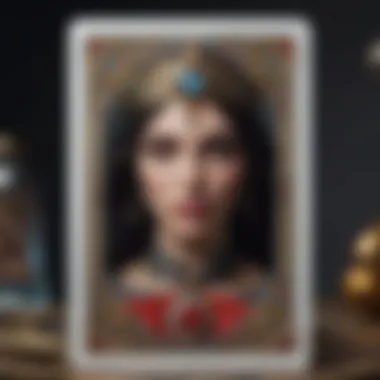 The Artistic Expression in Tarot Cards A close-up of a tarot card featuring intricate artwork