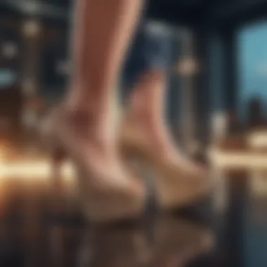 Elegant Platform Heels A stylish pair of platform heels showcasing elegance and support for plus size ladies.