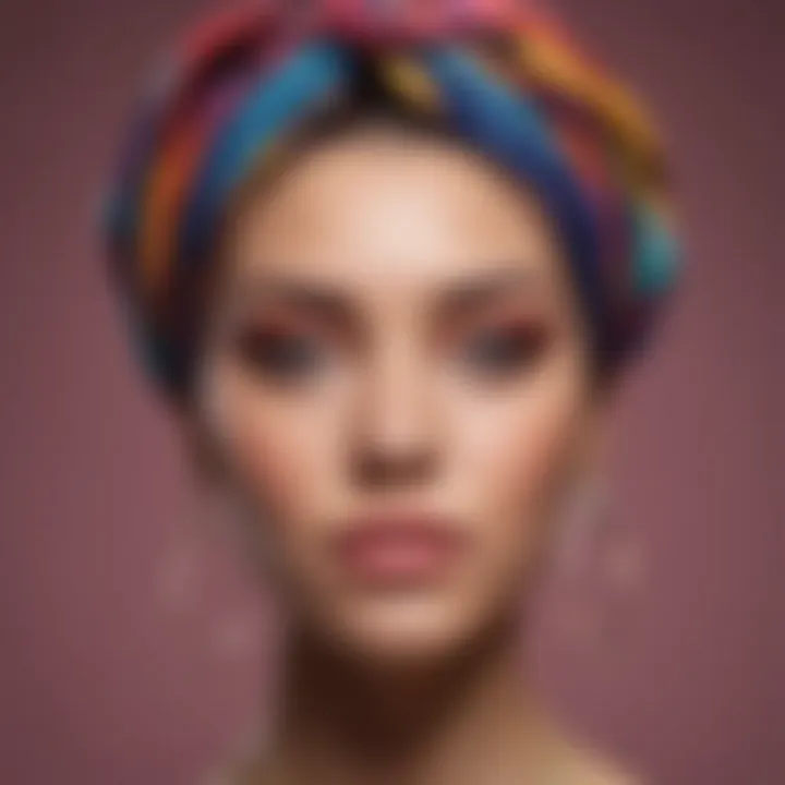 Colorful tube head wraps showcasing diverse styles