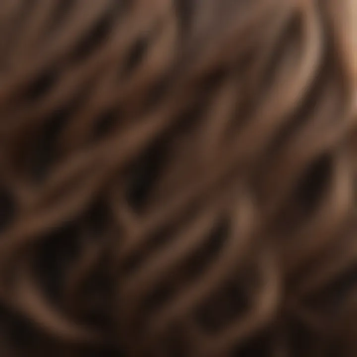 Close-up of hair strands with shine