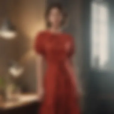 Chic Styling Options for the Midi Dress Styling options for the Tie Sleeve Tiered Midi Dress with accessories in a chic environment