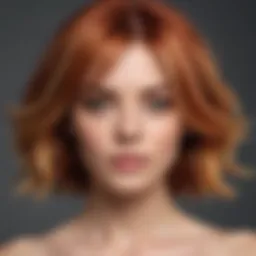 Color wheel showing hair color transition from red to blonde