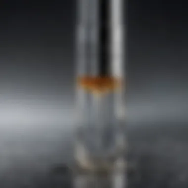 Close-up on the textured serum dripping from a dropper