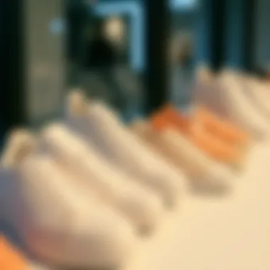 Collection of Trendy White Sneakers Stylish white sneaker collection on display