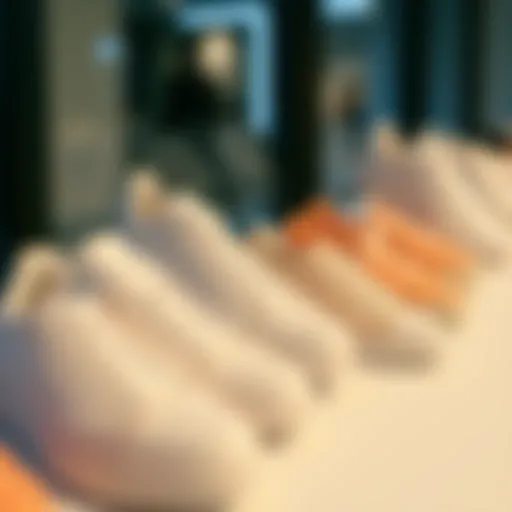 Collection of Trendy White Sneakers Stylish white sneaker collection on display