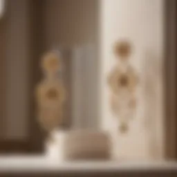 Elegant Tory Burch earrings showcased on a stylish display