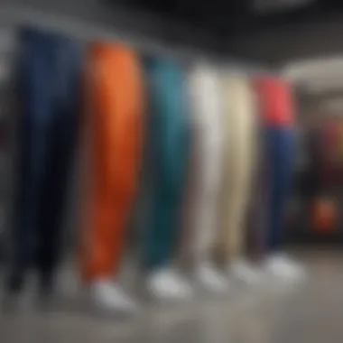 An infographic showing the evolution of trackpants over the decades