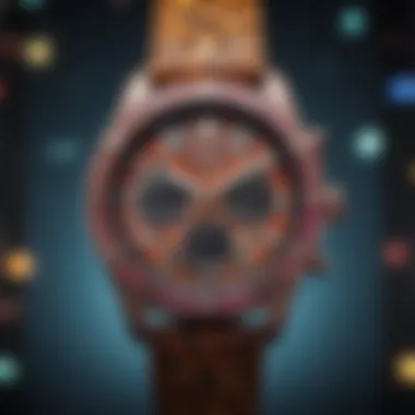 Fashion-forward watch with vibrant color and unique patterns.