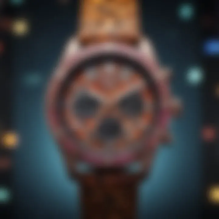 Fashion-forward watch with vibrant color and unique patterns.
