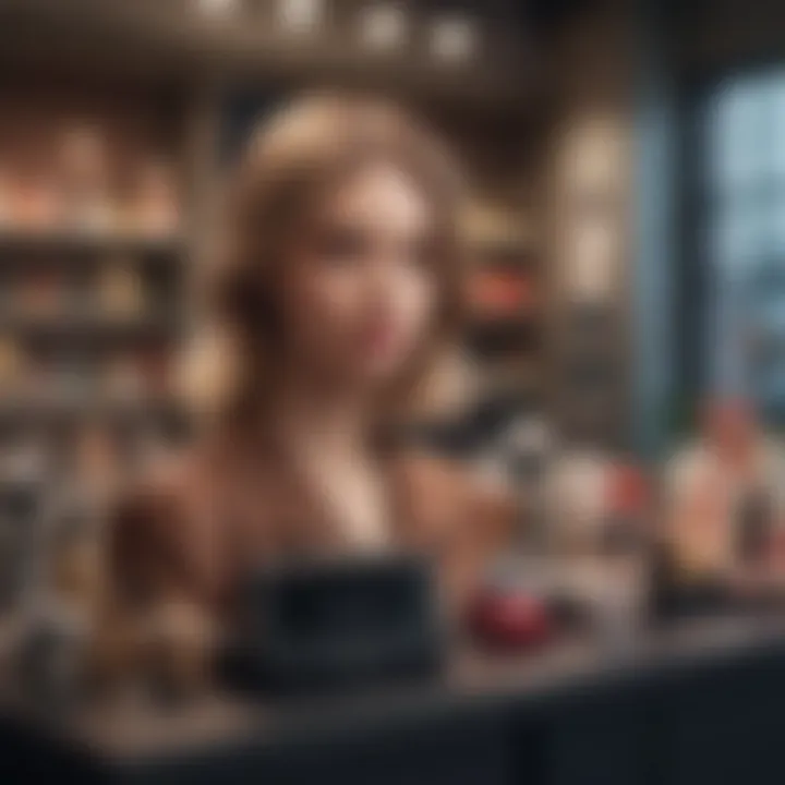 Diverse fashion and beauty products displayed in an app