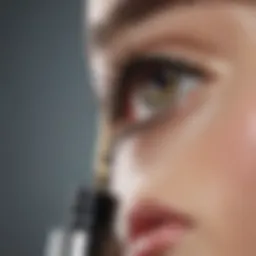 Close-up of a luxurious lash serum bottle with sleek design