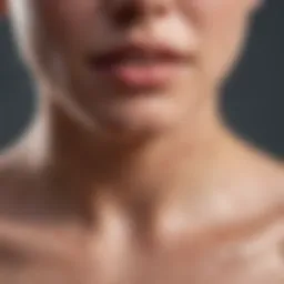 Close-up of razor bumps on skin
