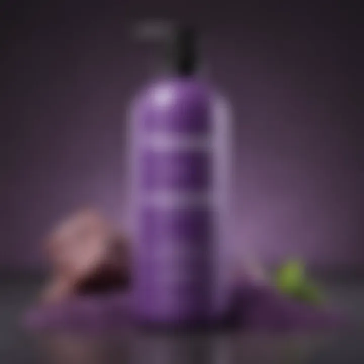 Comparison chart of key ingredients in purple shampoos