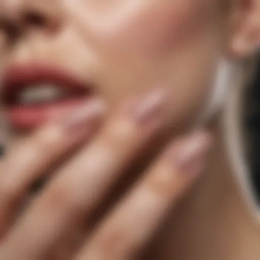 Close-up of damaged nails after gel removal