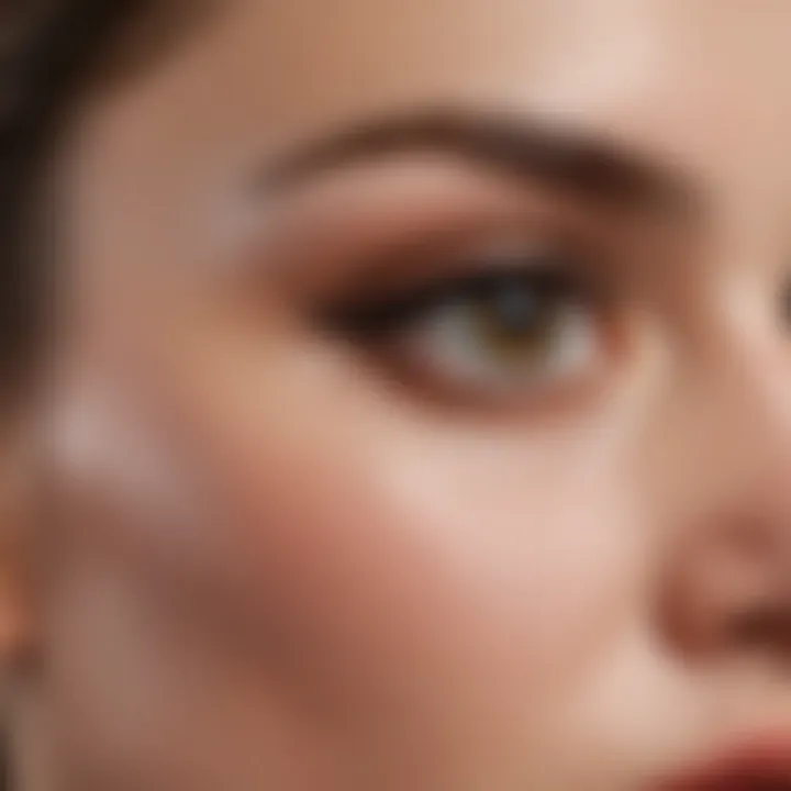 Illustration of proper application technique for eyebrow serum