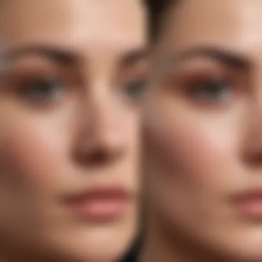 Before and after comparison of eyebrow enhancement results