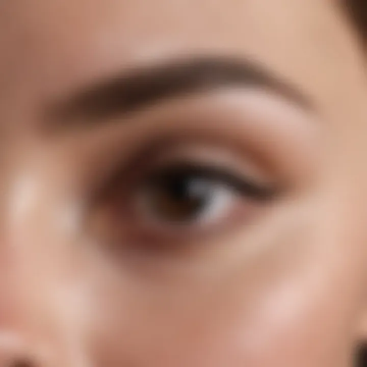 Flat lay of ingredients commonly found in eyebrow serums