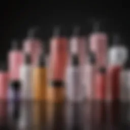 A variety of makeup removers displayed elegantly
