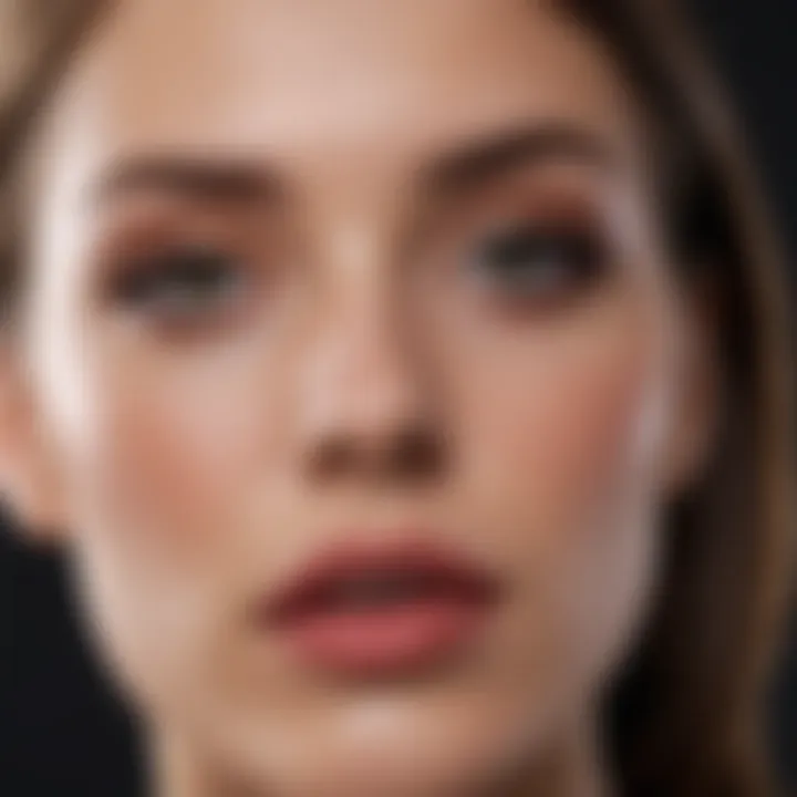 An artistic representation of confidence boost through makeup application.
