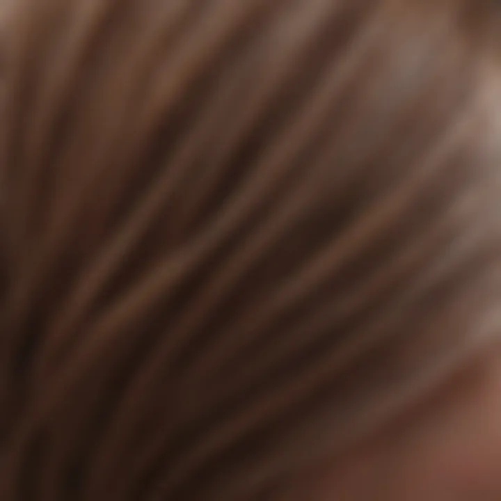 Illustration of hair structure and ingredient benefits