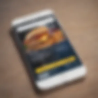 Old Navy App with Promo Codes A close-up of a smartphone with Old Navy app displaying promo codes