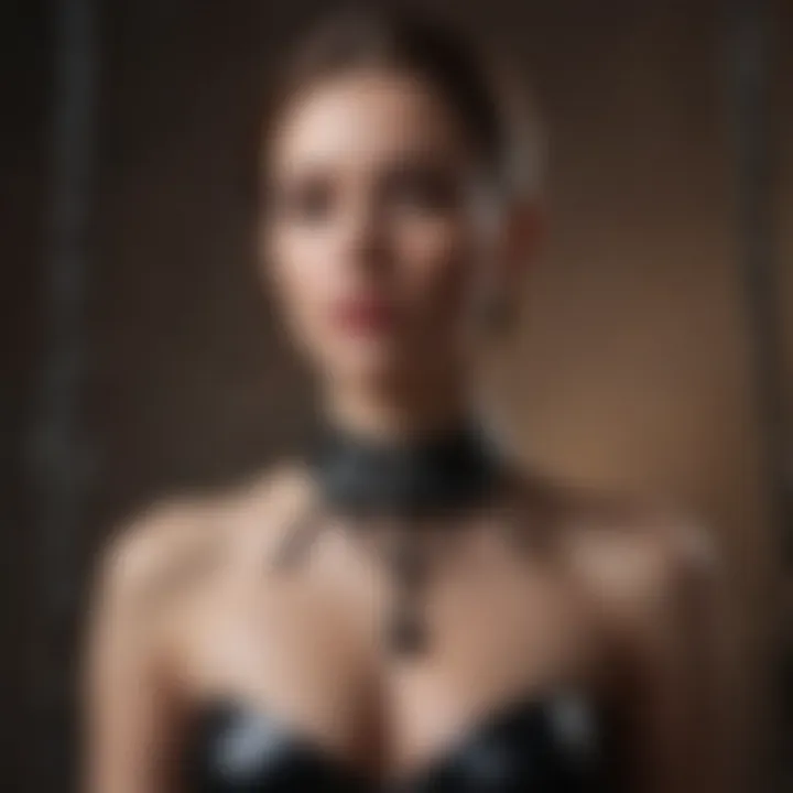 A tranquil atmosphere with elements of BDSM gear arranged harmoniously