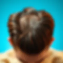 Close-up of a healthy scalp with vibrant hair