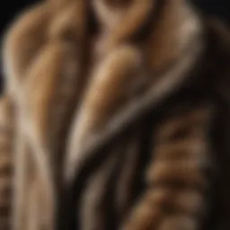A vintage fur coat showcasing intricate craftsmanship.