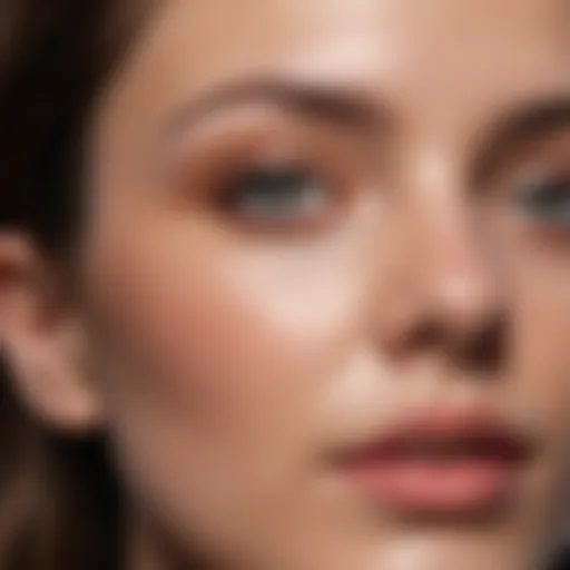 Close-up of a radiant face after a chemical peel treatment