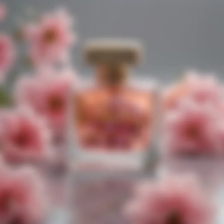 Close-up of floral notes that define sweet perfumes