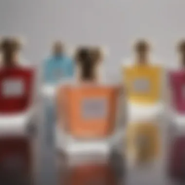 An array of sweet perfume bottles showcasing different designs