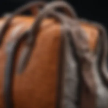 A close-up of a designer bag showcasing innovative materials