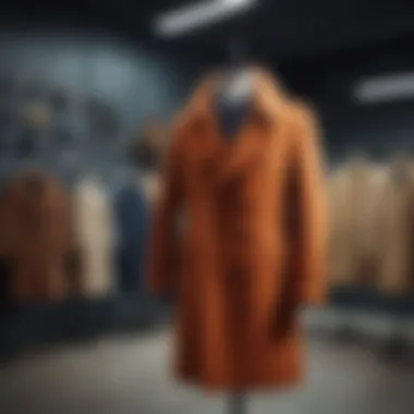 Collection of Peacoats Collection of assorted peacoats in a boutique setting