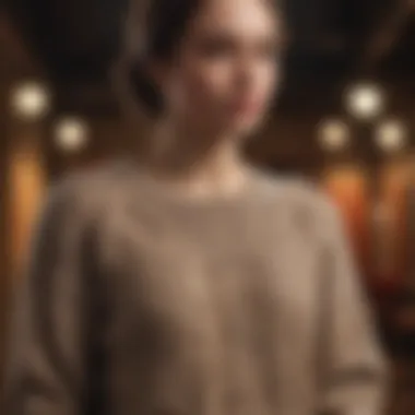 Sustainable Material Choices Sustainable material options for fall sweaters displayed elegantly