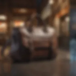 Chic laptop bag with integrated water bottle holder in a stylish urban setting