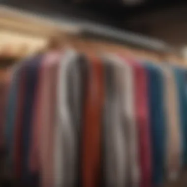 Colorful Array of Summer Jumpers An array of summer jumpers in various colors displayed on a stylish rack