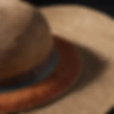 A close-up of natural materials used in crafting woven sun hats.