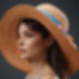A stylish woven sun hat adorned with colorful ribbons, showcasing summer trends.